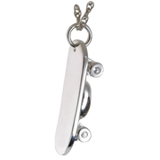 Silver Skateboard Cremation Jewelry Pendant for Cremains